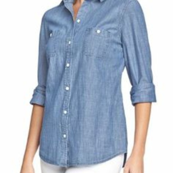 Old Navy Tops - Old Navy Classic Chambray Shirt, Women's Size M